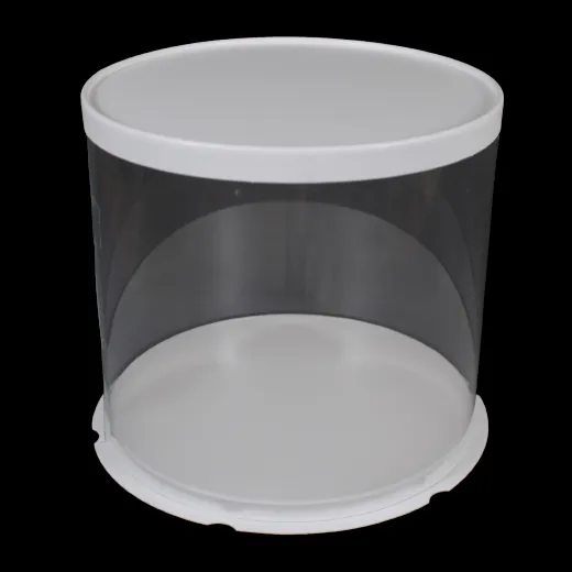 Tortenbox 26,5cm x 26,5cm x 31cm transparent rund
