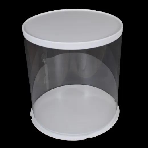 Tortenbox 31,5cm x 31,5cm x 46cm transparent rund