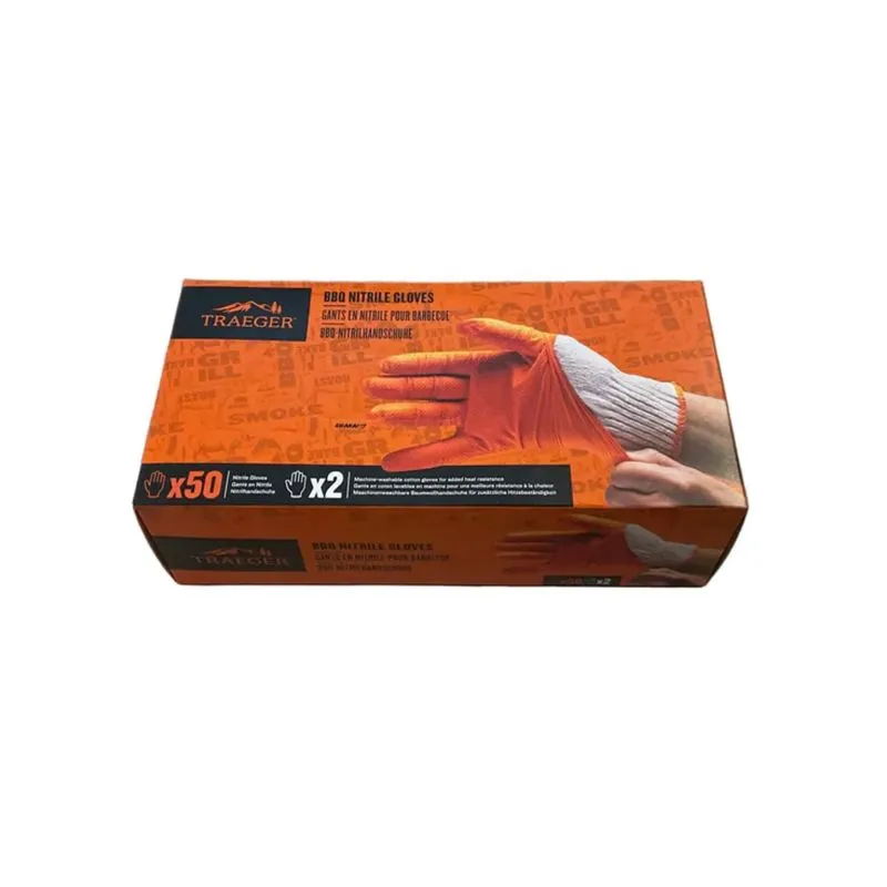 Traeger - BBQ-Nitrilhandschuhe(Orange)