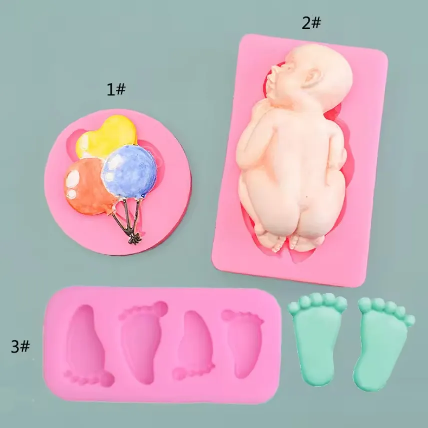 Mould für Baby, Luftballons und Füße