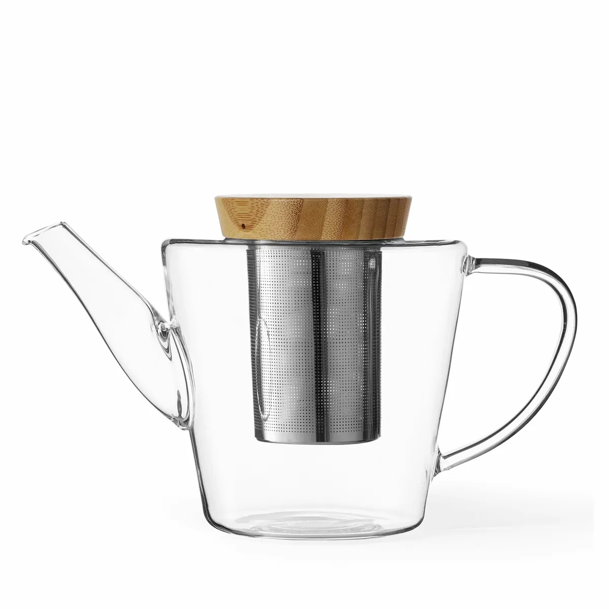 VIVA Infusion Glas-Teekanne mit Bambusdeckel
