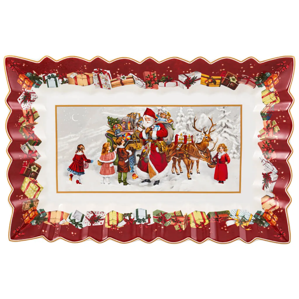 Villeroy & Boch Toys Fantasie Kuchenplatte eckig Santa und Kinder