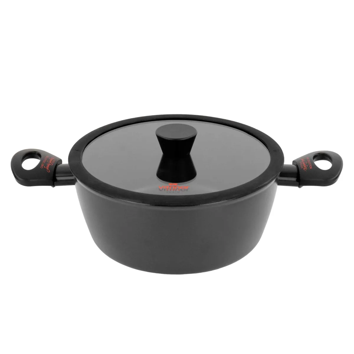 VITRINOR Stahl-Emaille Topf Antihaft CHEF COLLECTION 24 cm 4,4L