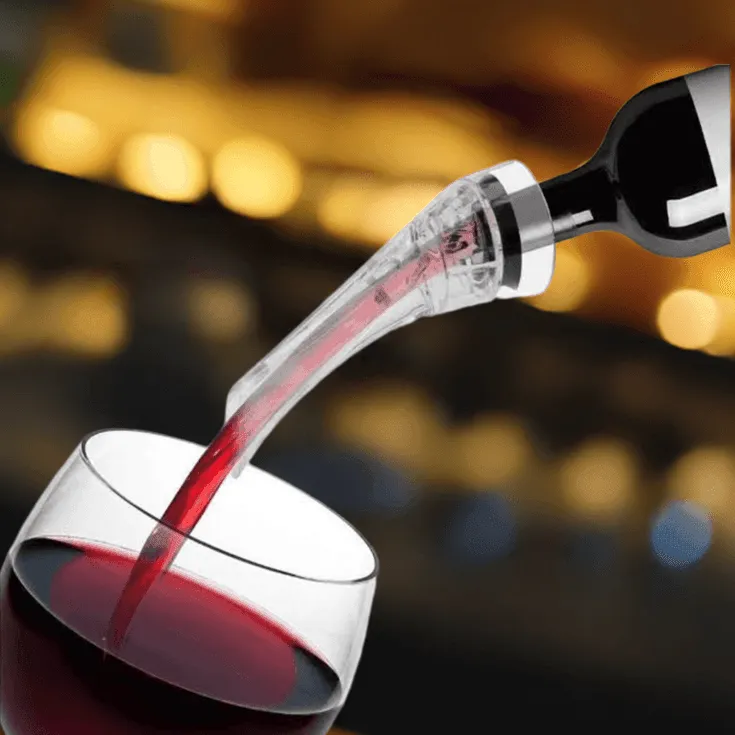 Exklusiver Weinbelüfter Ausgießer & Servierhals mit Edelstahlfilter