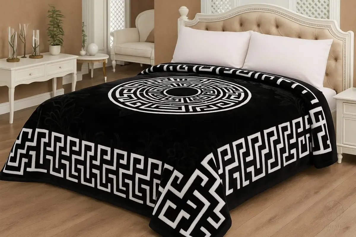 Prime Homely Kuscheldecke 200x240cm – 4kg schwere Luxusdecke mit edlem Muster – Winterdecke