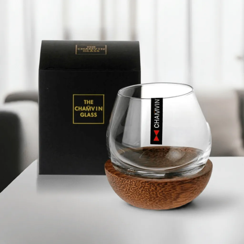 Whiskyglas SHAKER - mit Untersetzer aus Holz