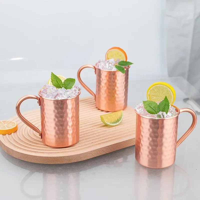 Wunderschöner Kupferbecher - Moscow Mule Tasse - 400ml (Sets)