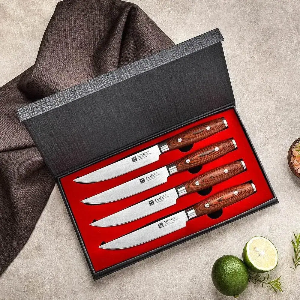 XINZUO Steakmesser Set aus Edelstahl (Einzeln oder 4er Set)