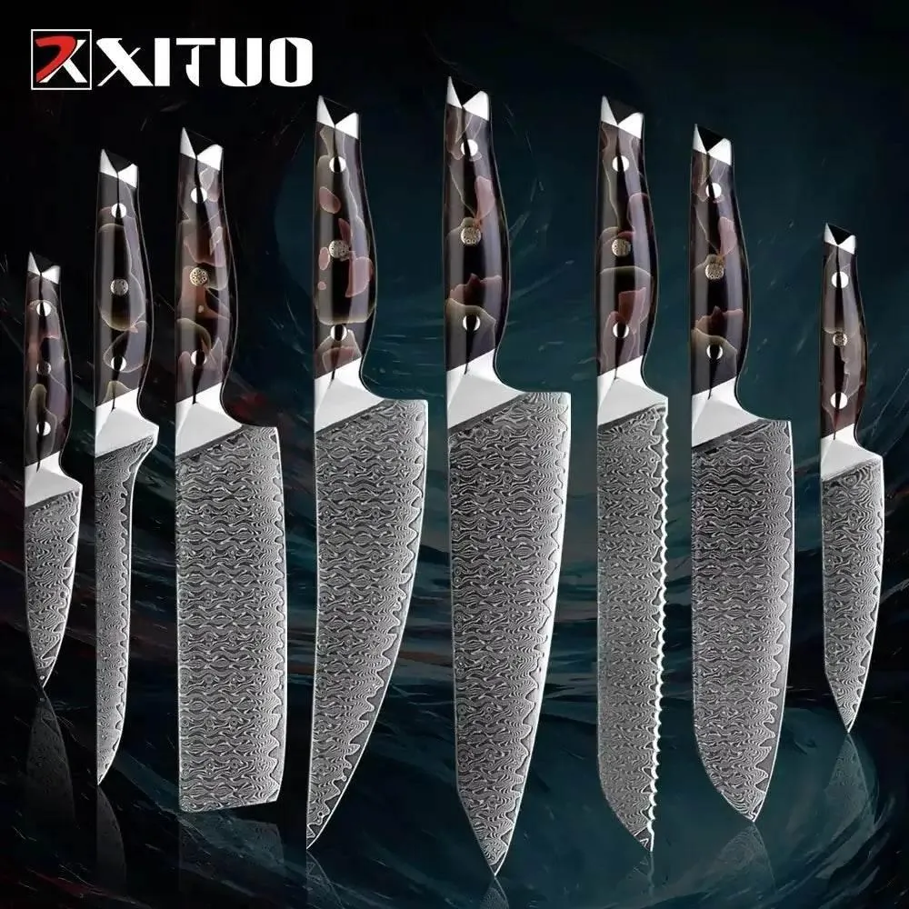 XITUO Exklusives Damastmesser Set | 67-Lagen (Einzeln oder Sets)