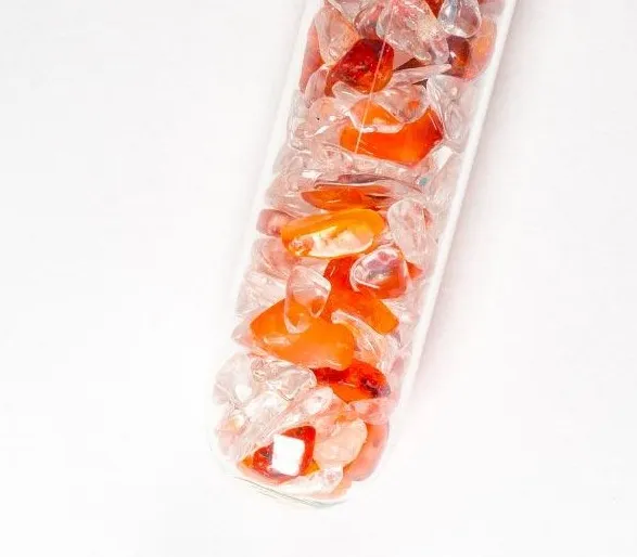 Edelstein Wasserstab 25cm, Carneol & Bergkristall