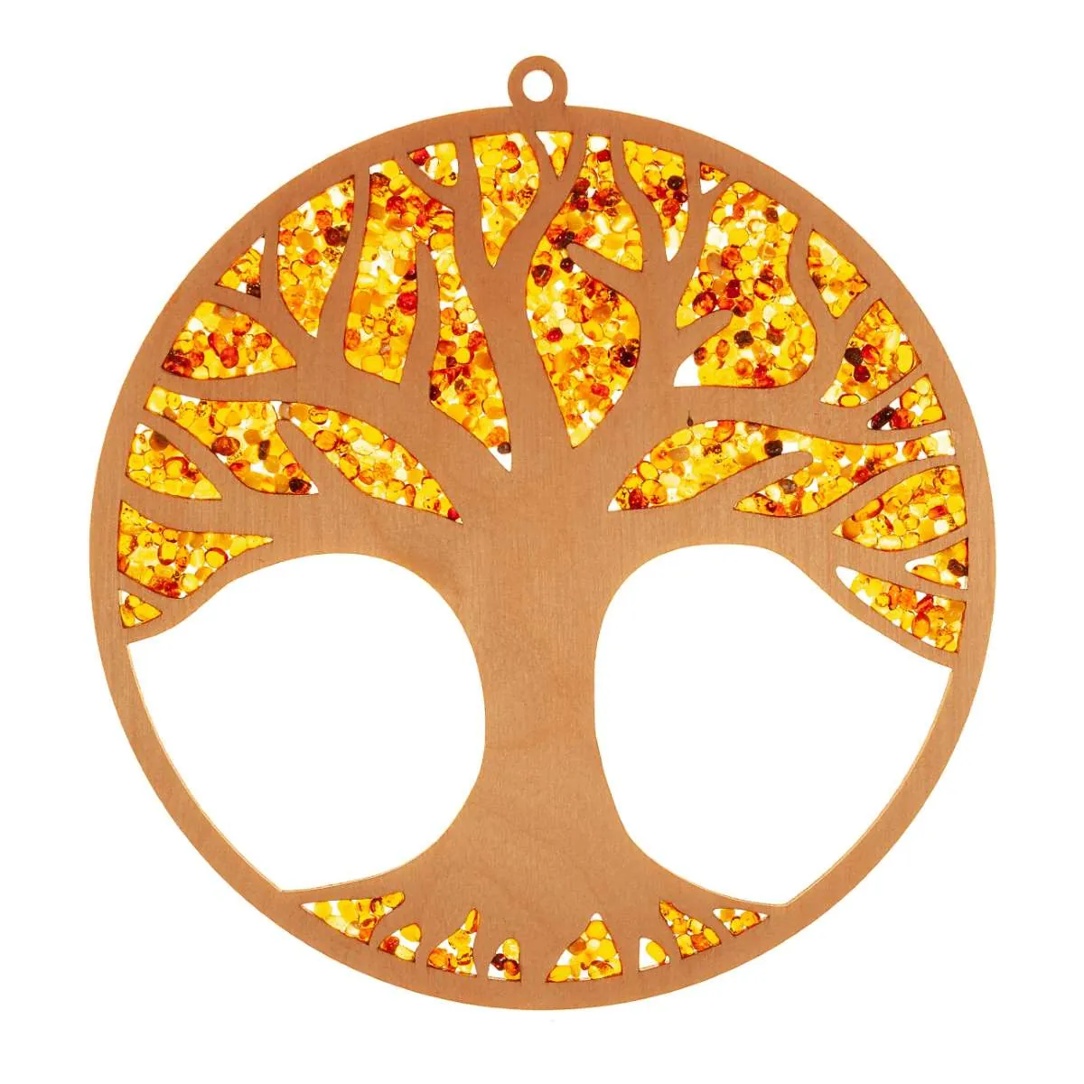 Bernstein Holz Suncatcher 11cm,