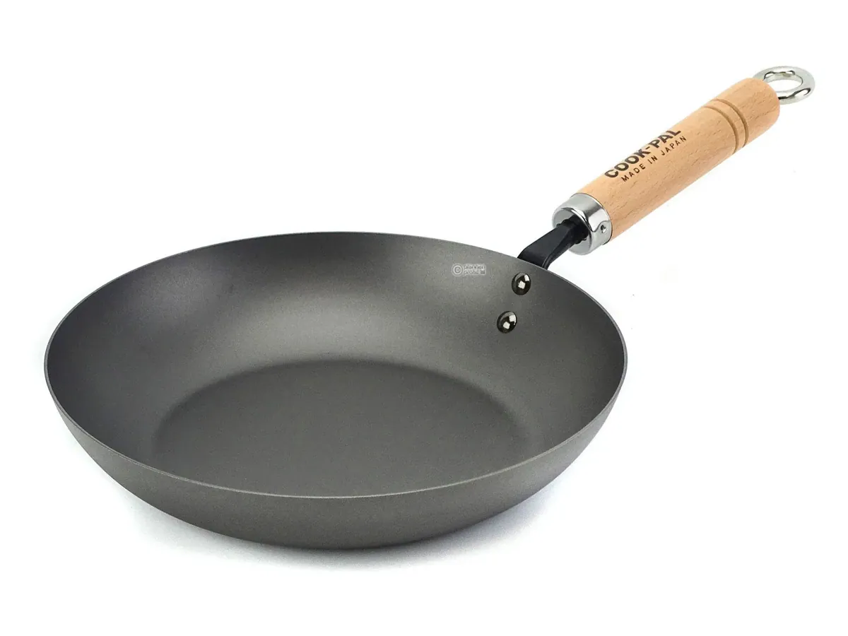 YOSHIKAWA Eisenpfanne REN 24 cm Carbonstahl Bratpfanne aus Japan