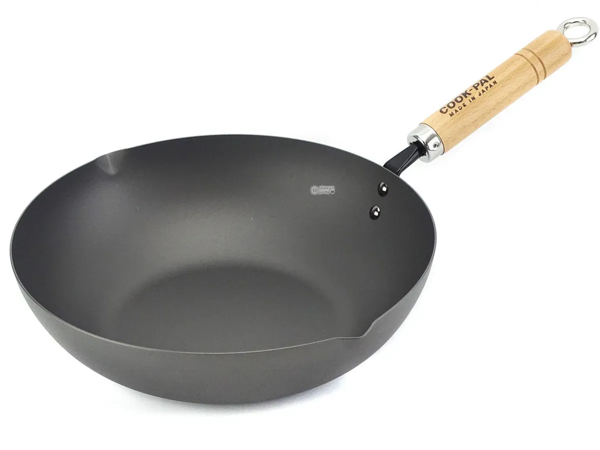 YOSHIKAWA Eisenpfanne REN hoch 28 cm Carbonstahl Hochrandpfanne aus Japan