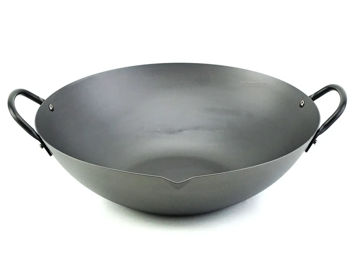 YOSHIKAWA Guangdong Eisen Wok REN 36 cm Carbonstahl aus Japan