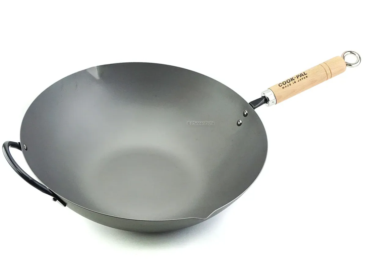 YOSHIKAWA Peking Eisen Wokpfanne REN 36 cm Carbonstahl aus Japan