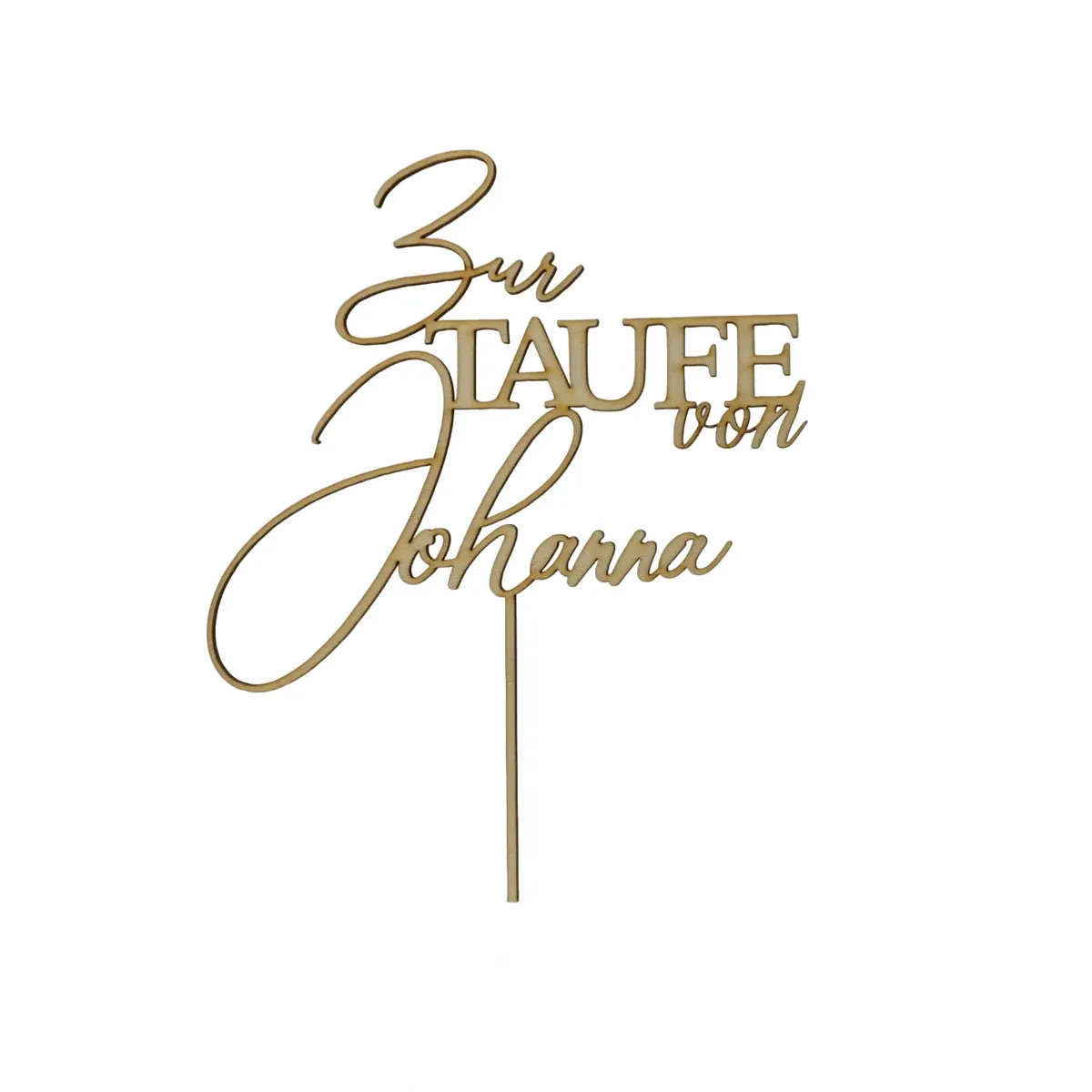 Personalisierter Topper zur Taufe von mit Namen