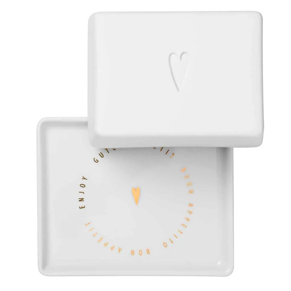 Guten Appetit 1/4 Butterdose Herz 11x9,5x5,4cm