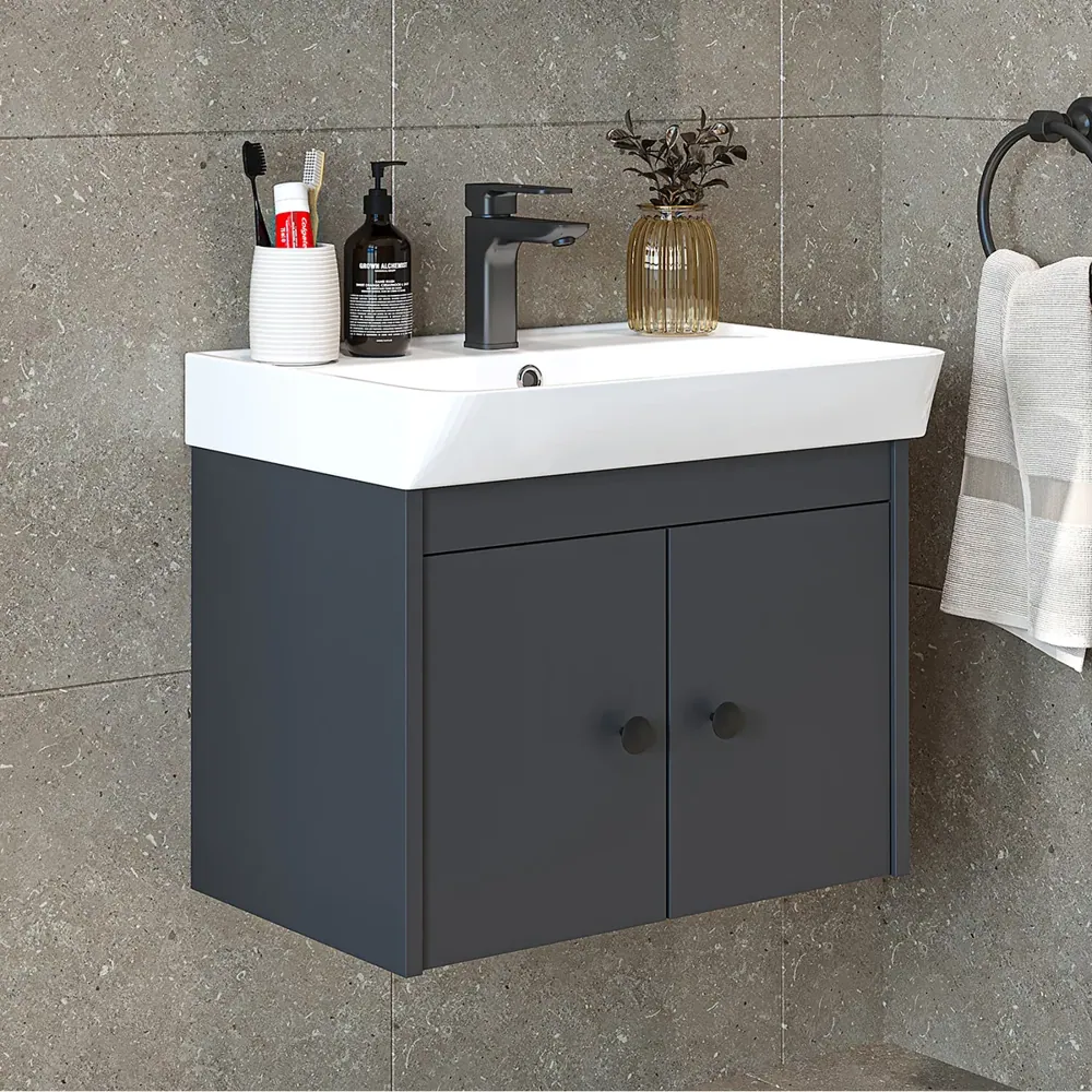Roomart Badmöbel-Set ADA, 60 cm, mit Keramik-Waschbecken, in 6 Farben