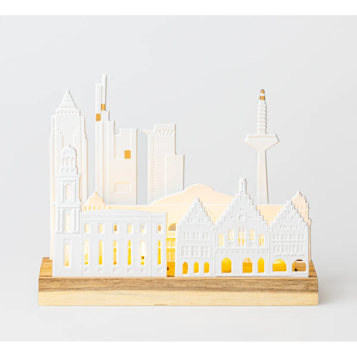 Lichtobjekt Stadtsilhouette Frankfurt 25x9,5x19,5cm