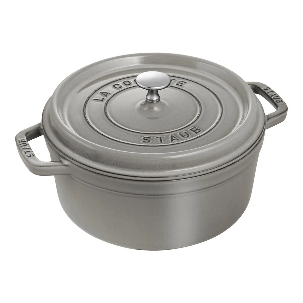 La Cocotte Cocotte 24 cm, rund, Graphit-Grau, Gusseisen