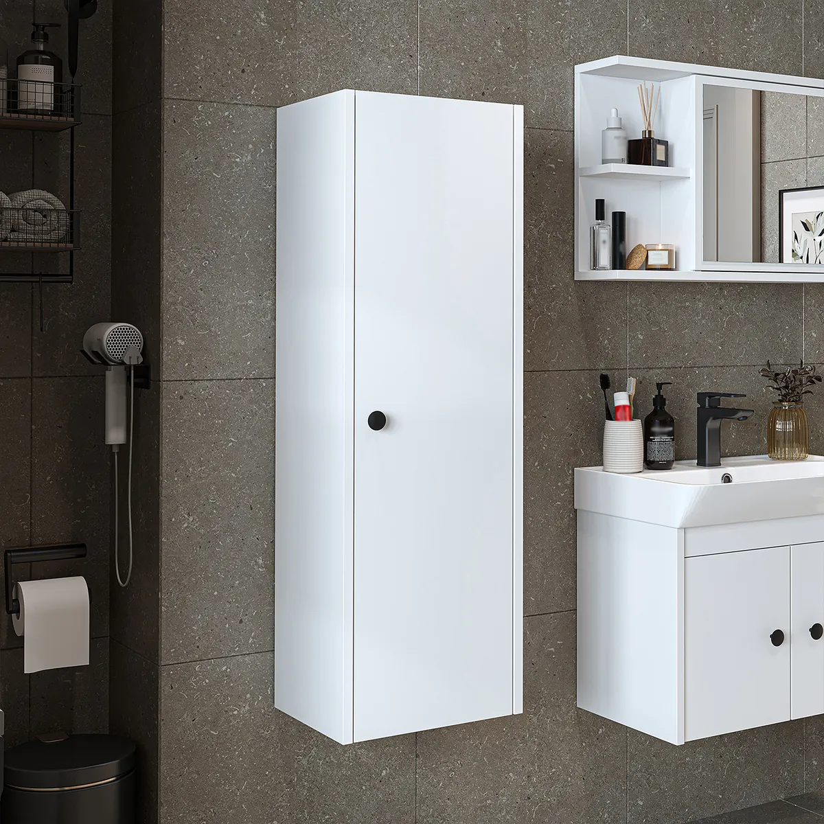 Roomart Badschrank ADA, 110 cm, wandhängend mit Soft-Close-Tür, in 4 Farben
