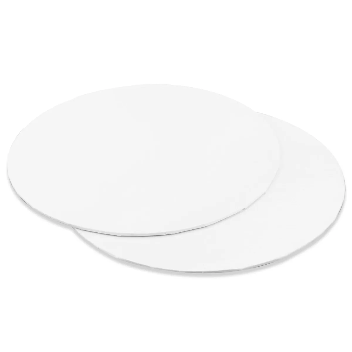 Cakecard rund 28cm weiß 3 Stück – umgelegter Rand