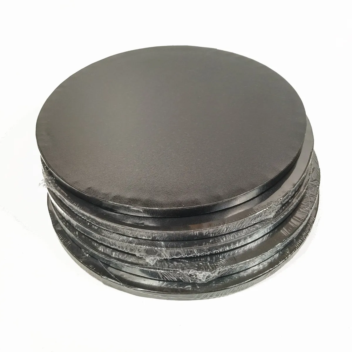 5x Cakeboard 30cm 12mm schwarz ( glatter Rand )