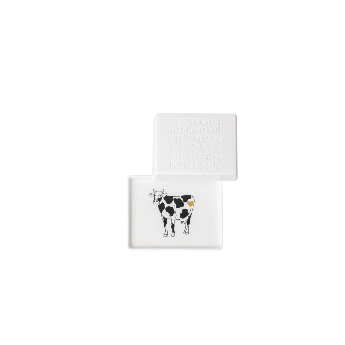 Butterdose Der Mensch lebt nicht 14,5x11,5x5,5cm