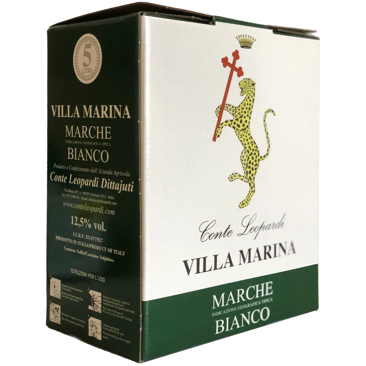Conte Leopardi Villa Marina Bianco Marche IGT (Bag-in-Box)