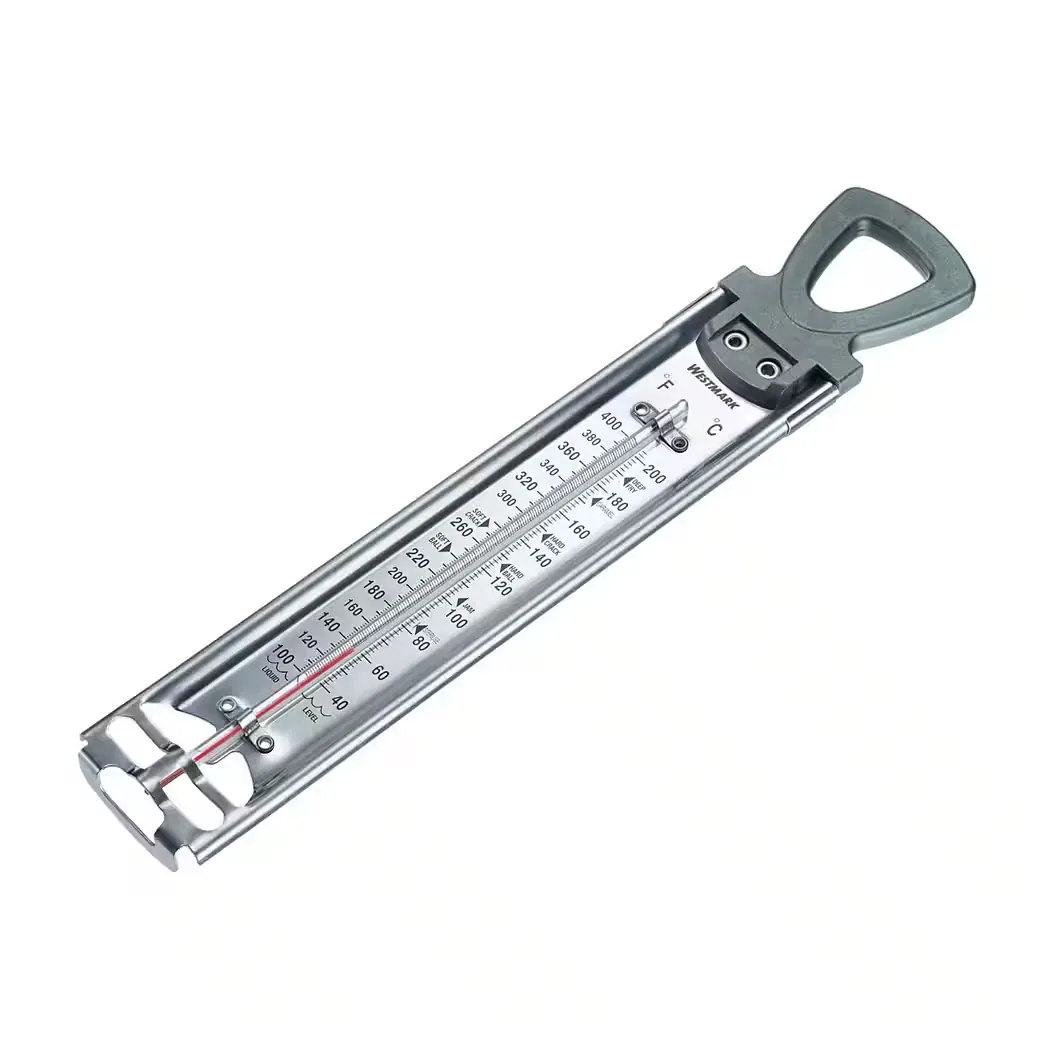 Thiru Kochthermometer – Zucker-Thermometer aus Edelstahl, 40-200 °C, quecksilberfrei