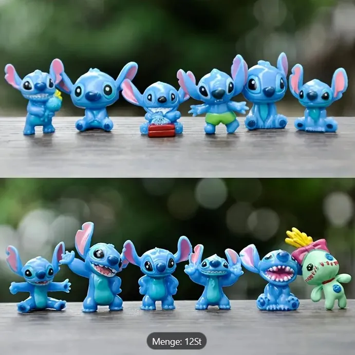 Stitch Figuren Tortendeko 12er Set klein