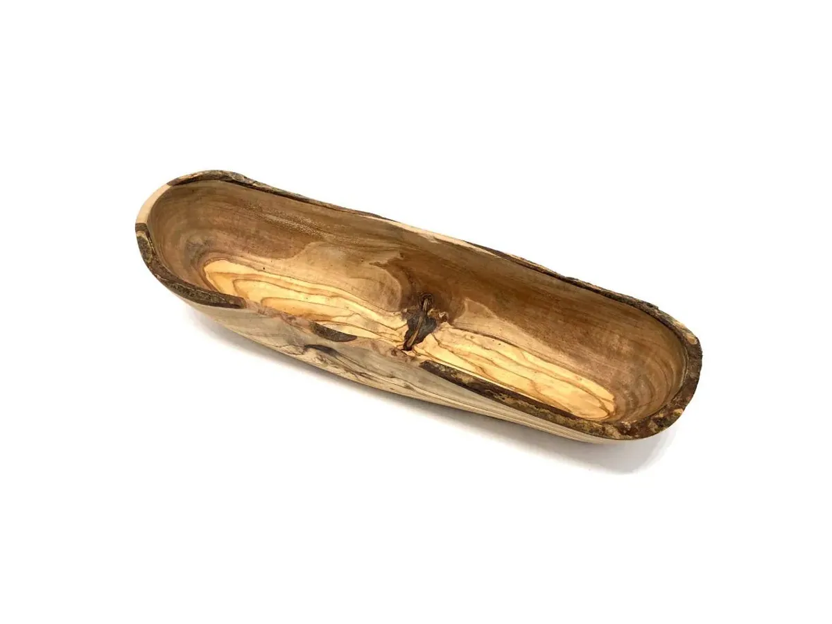 Brotschale aus Olivenholz 30cm - Handgefertigt