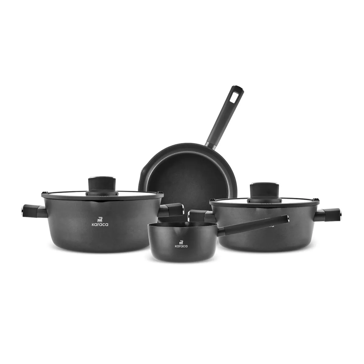 Karaca Swiss Crystal Midnight Keramik Kochgeschirr-Set 6-teilig