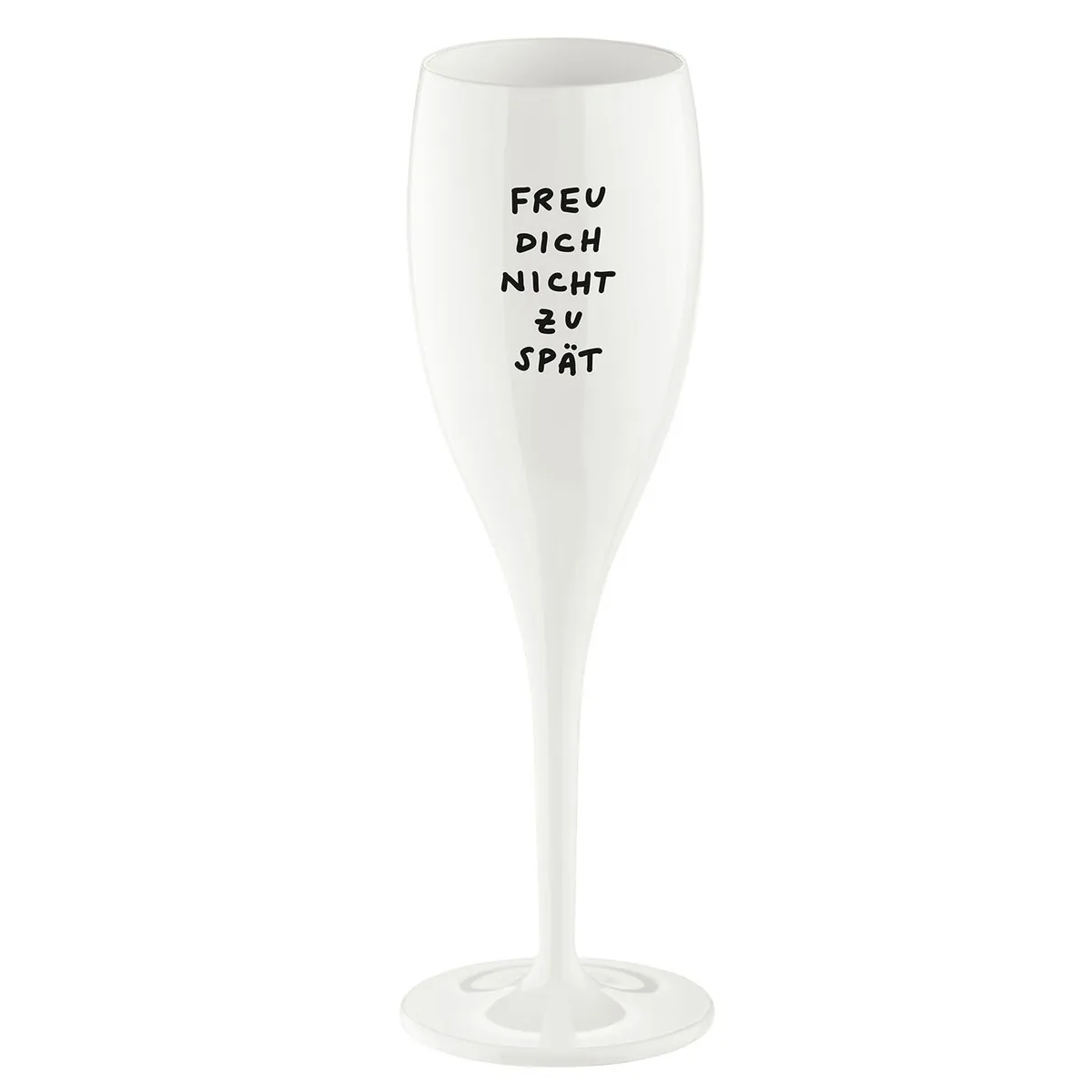 Glas 100ml mit Druck, CHEERS No. 1 FREU DICH NICHT ZU SPÄT