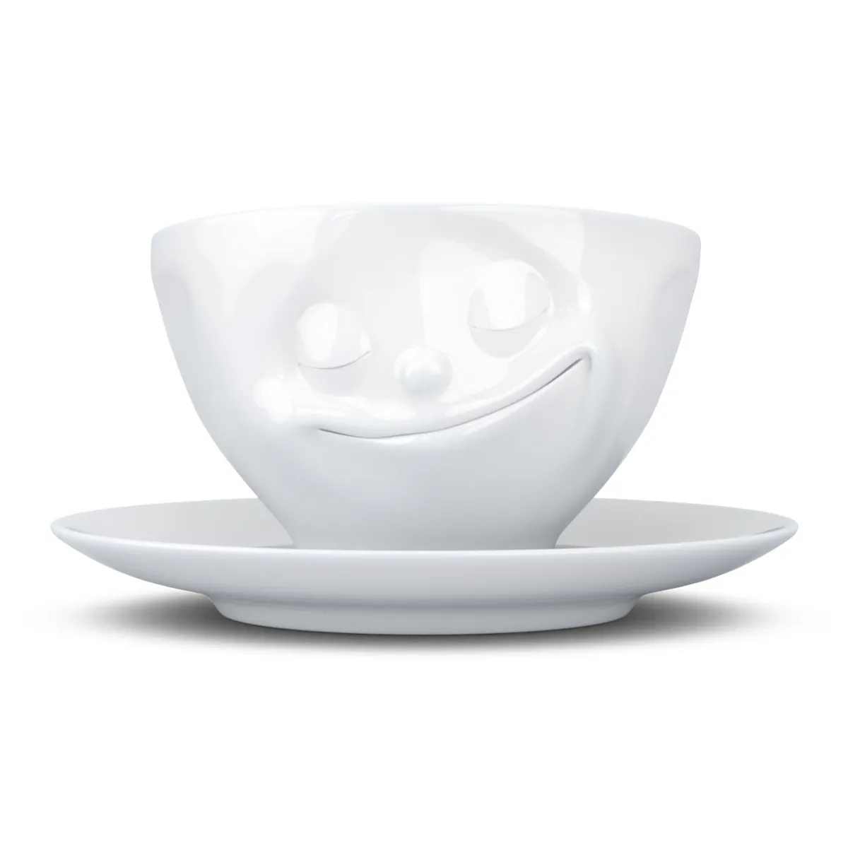Kaffeetasse Glücklich weiß, 200 ml