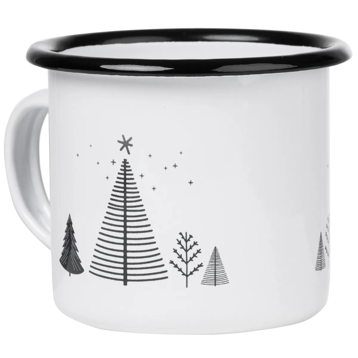 Winter Trees #1 - winterlicher Emaillebecher - 300ml