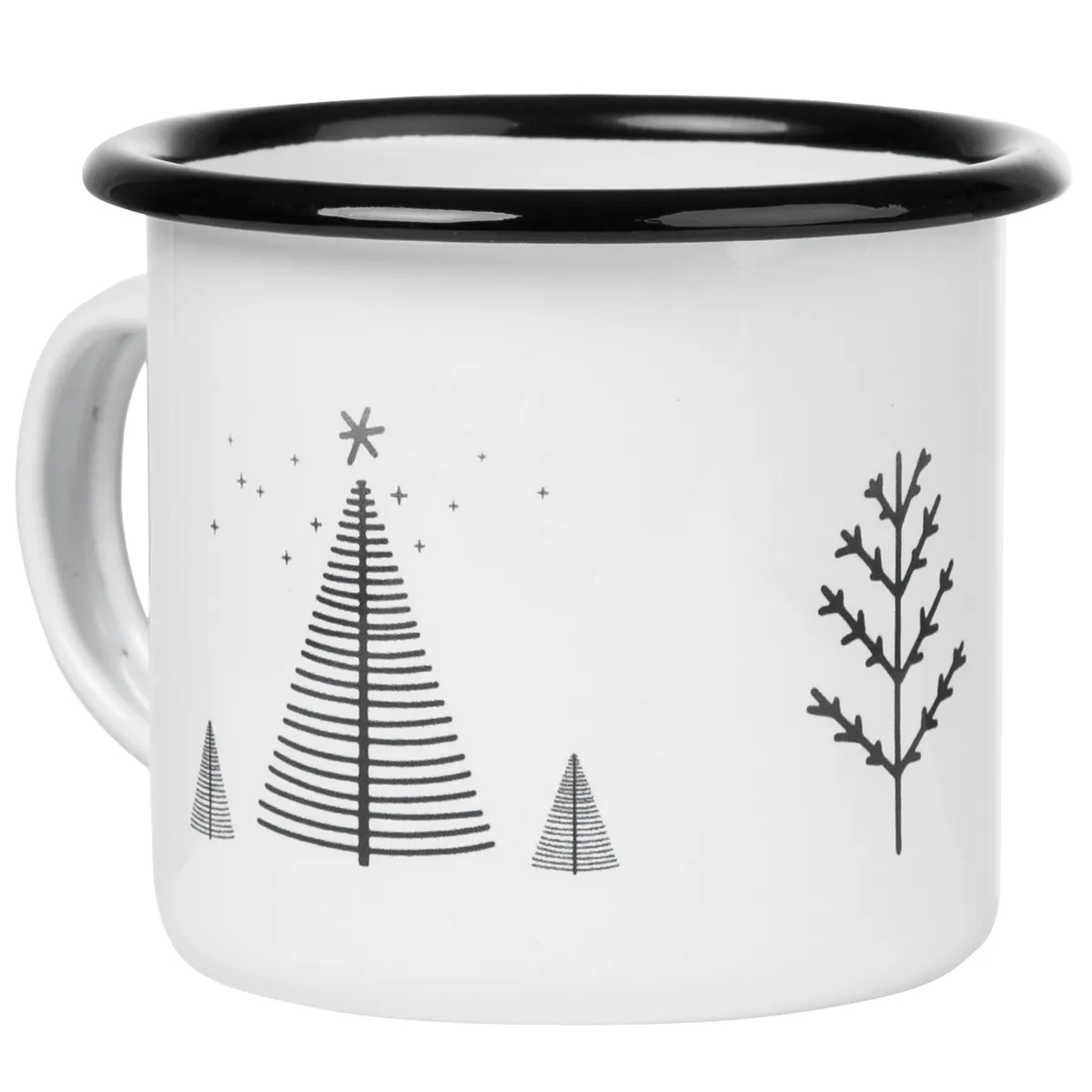 Winter Trees #2 - winterlicher Emaillebecher - 300ml