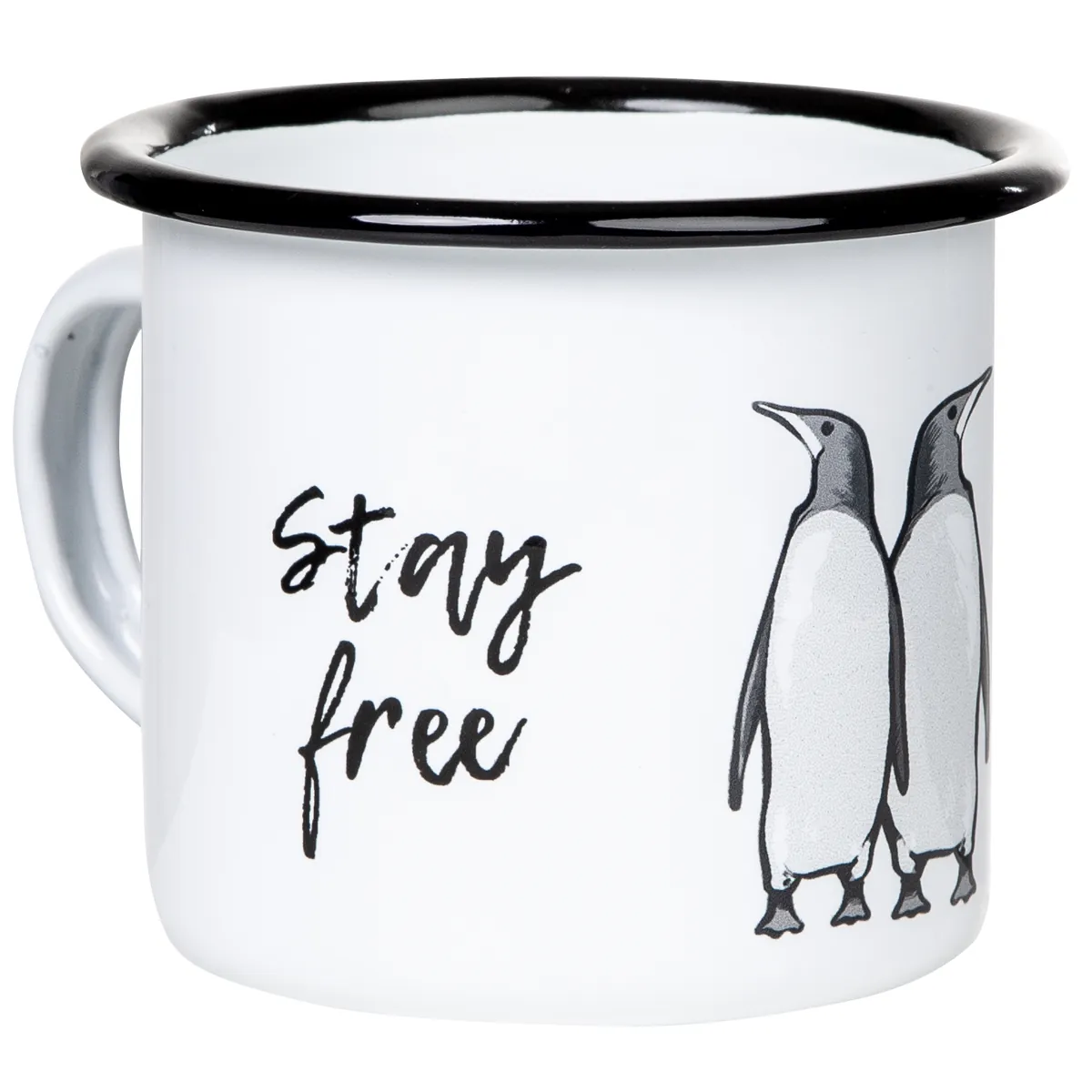 Emaillebecher "STAY WILD - STAY FREE"-Serie mit Motiv