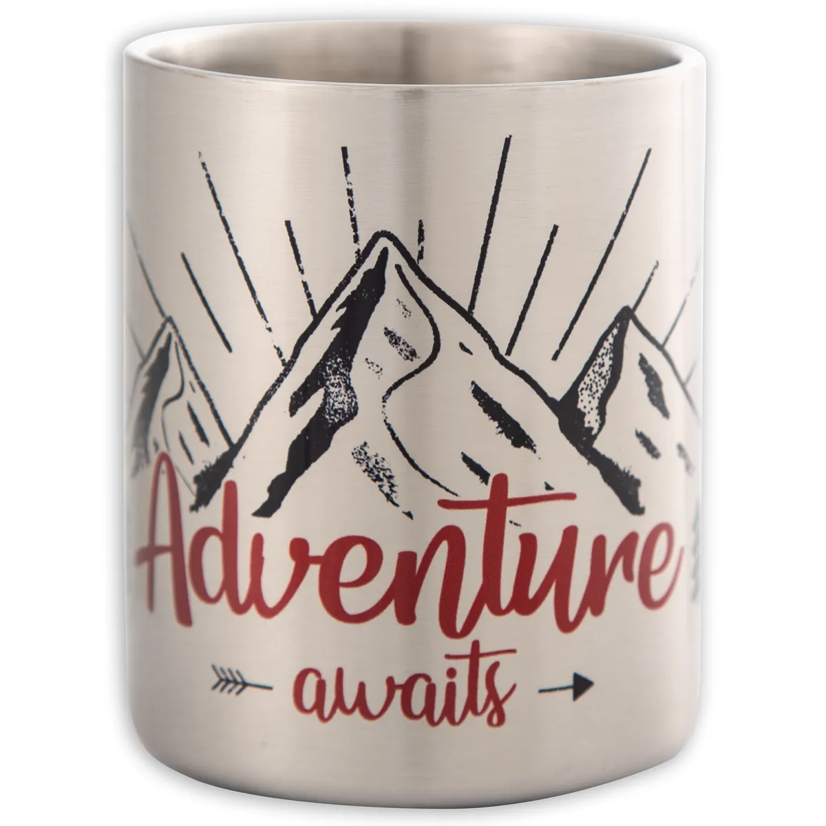 ADVENTURE AWAITS Edelstahlbecher