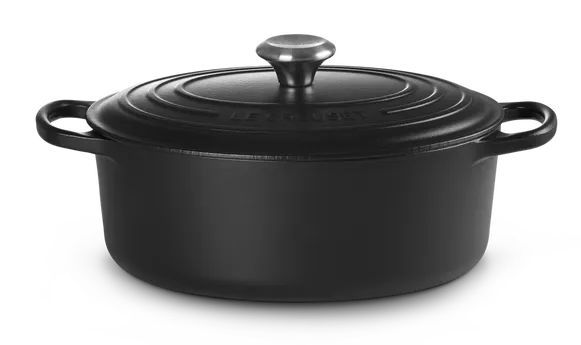 LE CREUSET Signature Bräter oval 40cm Schwarz matt
