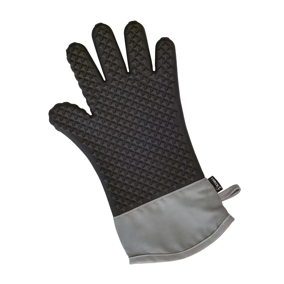 Lurch 5-Finger-Backhandschuh GRIP Silikon/Textil schwarz