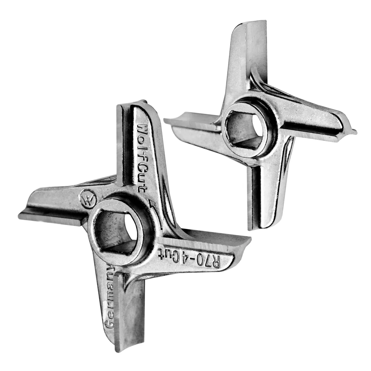 WOLFCUT - Robotmesser 4-Cut kompatibel mit allen gängigen Fleischwolf Marken Größe R70