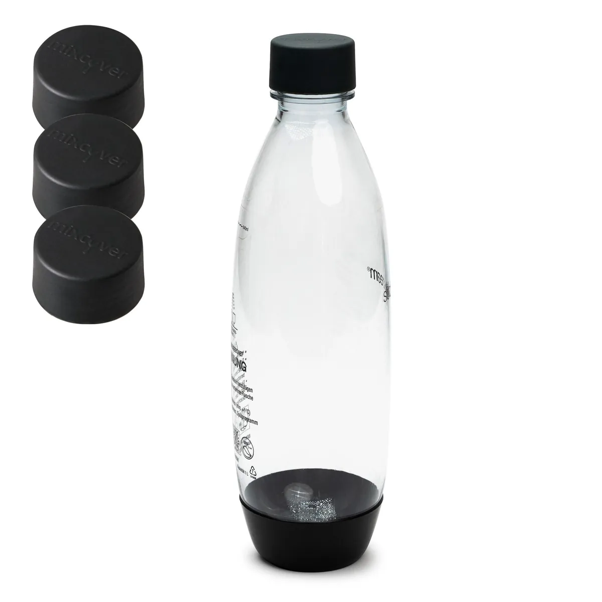 mixcover Ersatzdeckel passend für SodaStream PET Kunstoffflaschen 3er Set