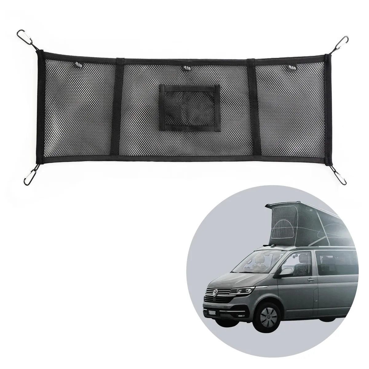 040 Parts Aufbewahrungs-Netz für das Aufstelldach kompatibel mit VW T5 T6 T6.1 Multivan