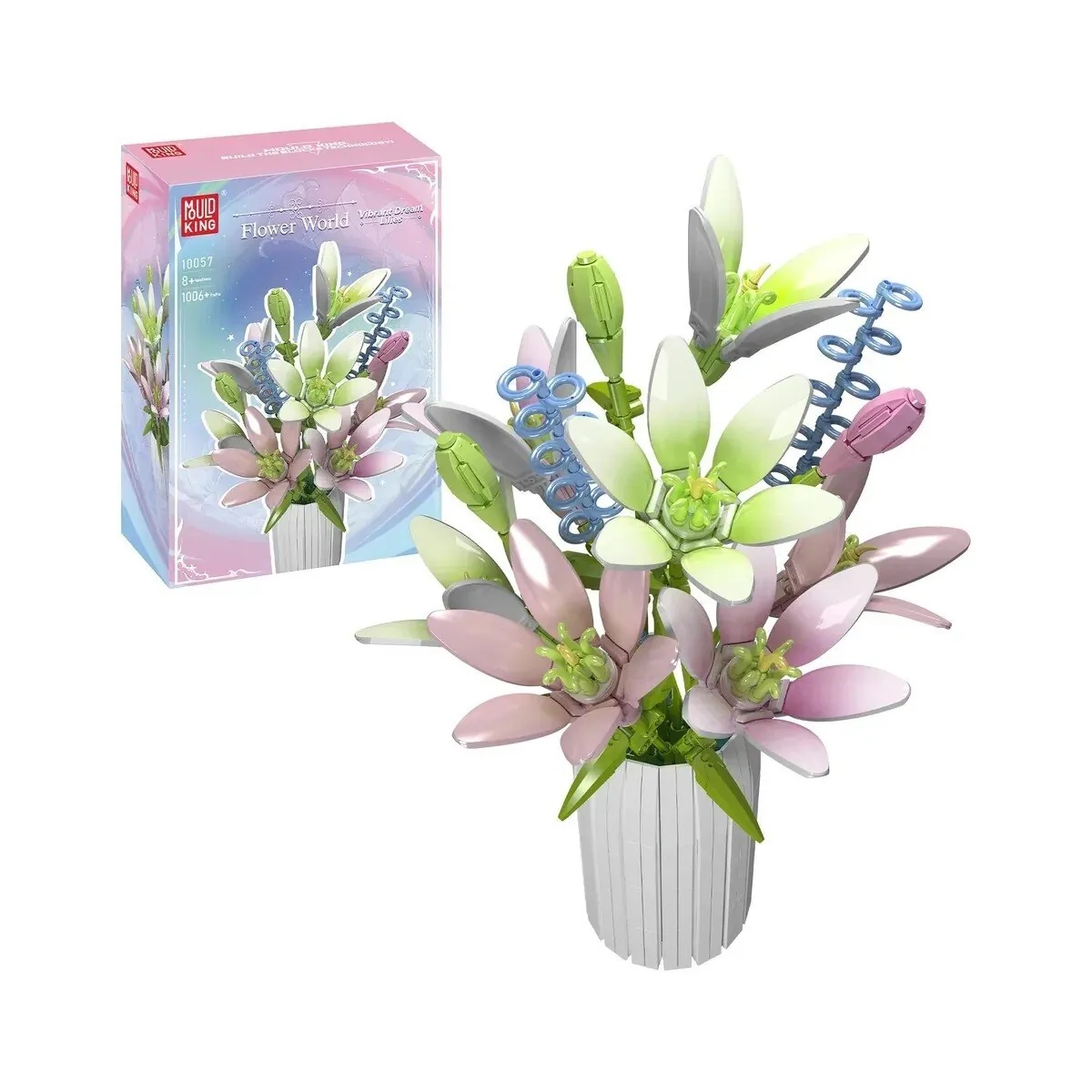Mould King 10057 – Lilienblumen Blumenstrauß Modellbausatz