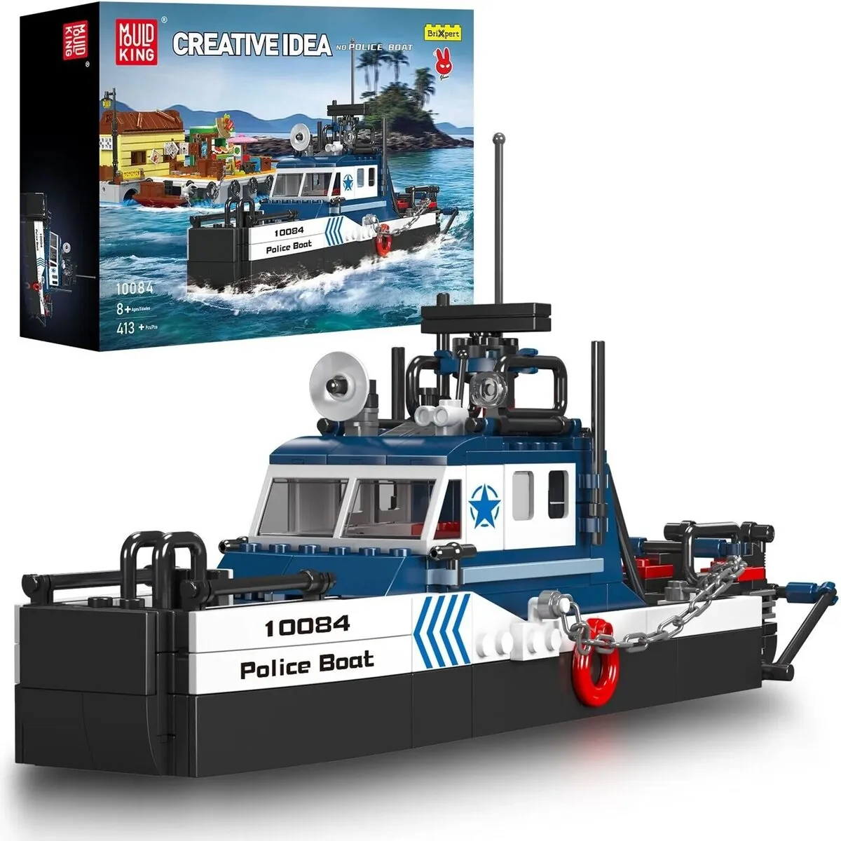 Mould King 10084 Police Boat
