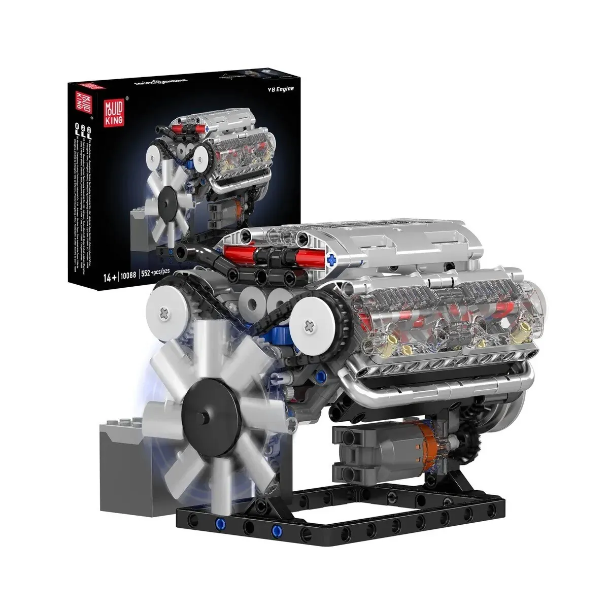 Mould King 10088 – Motorisierter V8-Motor Modellbausatz