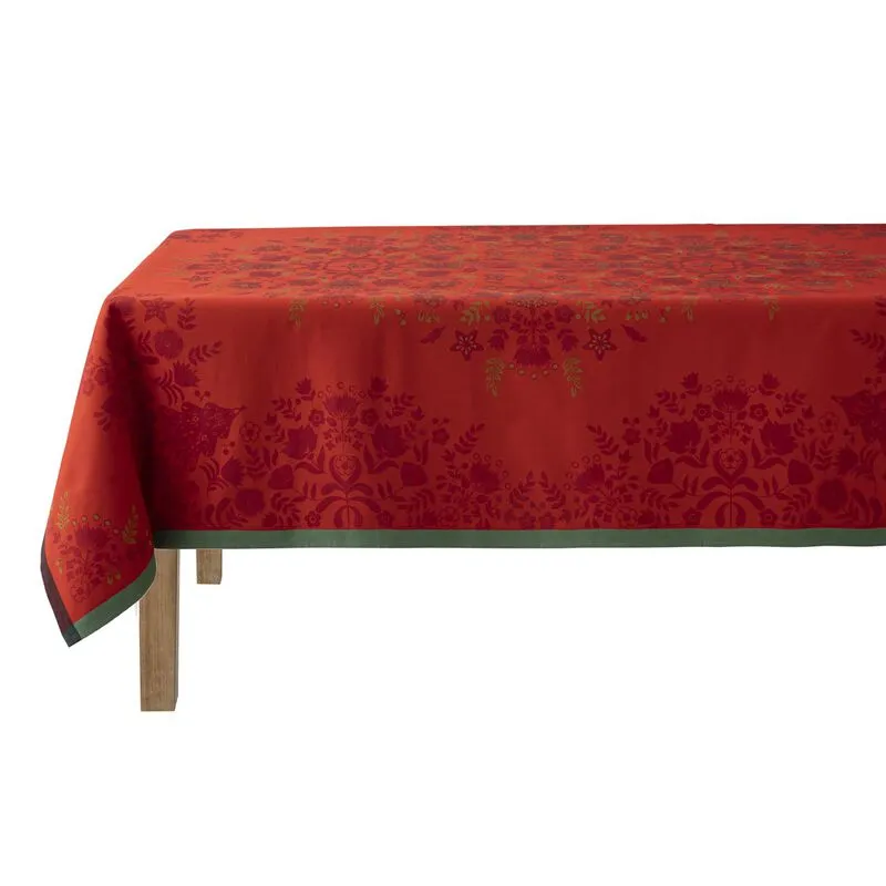 -Le Jacquard Francais- LIM Tischdecke 120x120 "Féerie" Sucre d'Orge 100% Baumwolle