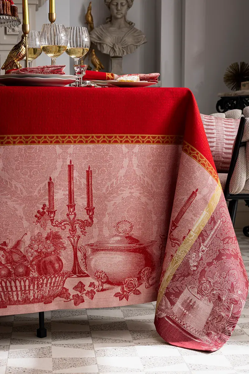 -Le Jacquard Francais- LIM Tischdecke 120x120cm "Festin Scala" 100% Baumwolle