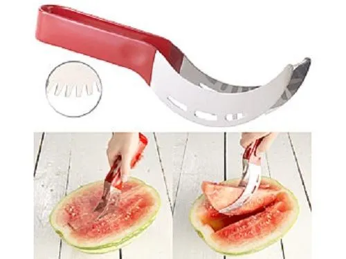 2in1-Wassermelonenschneider und Servierzange aus rostfreiem Edelstahl
